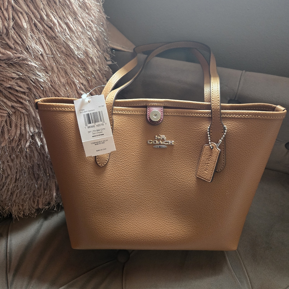 Coach Brown Leather Tote Bag